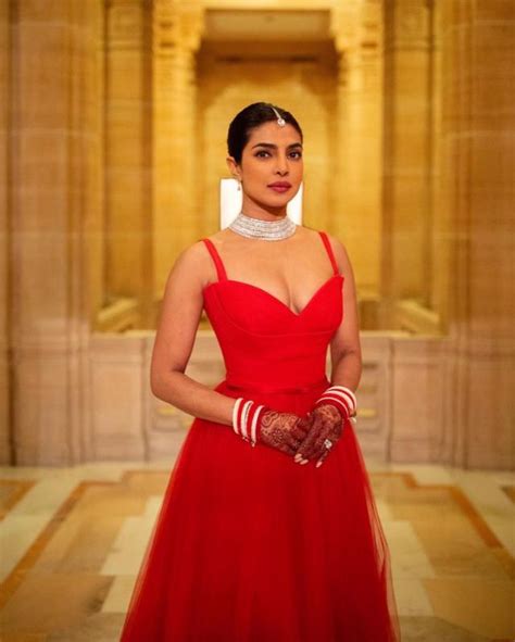 See the Red Dior Dress Priyanka Chopra Wore for Her Indian 